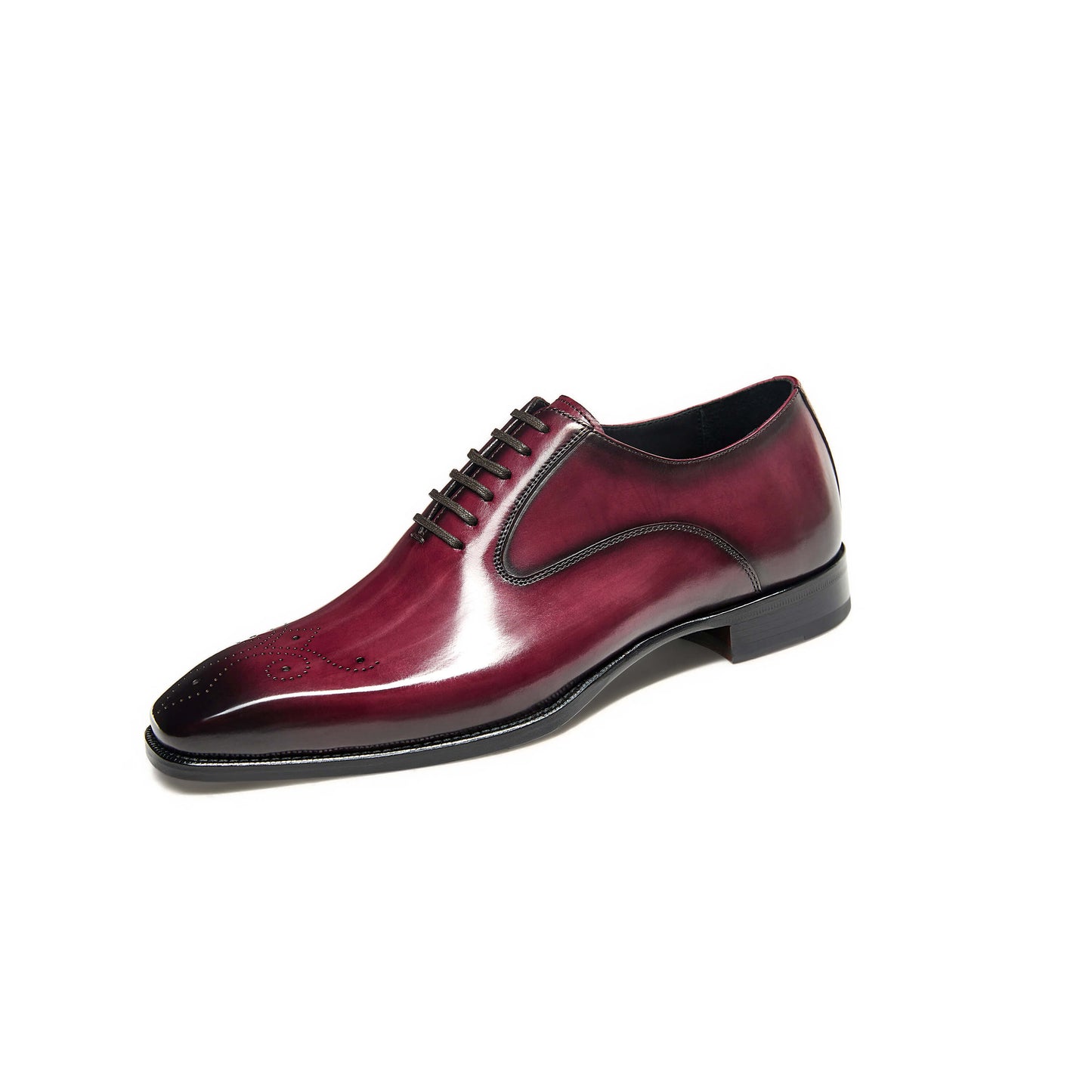 Hetschke Wingtip Formal Maroon Calf Oxfords