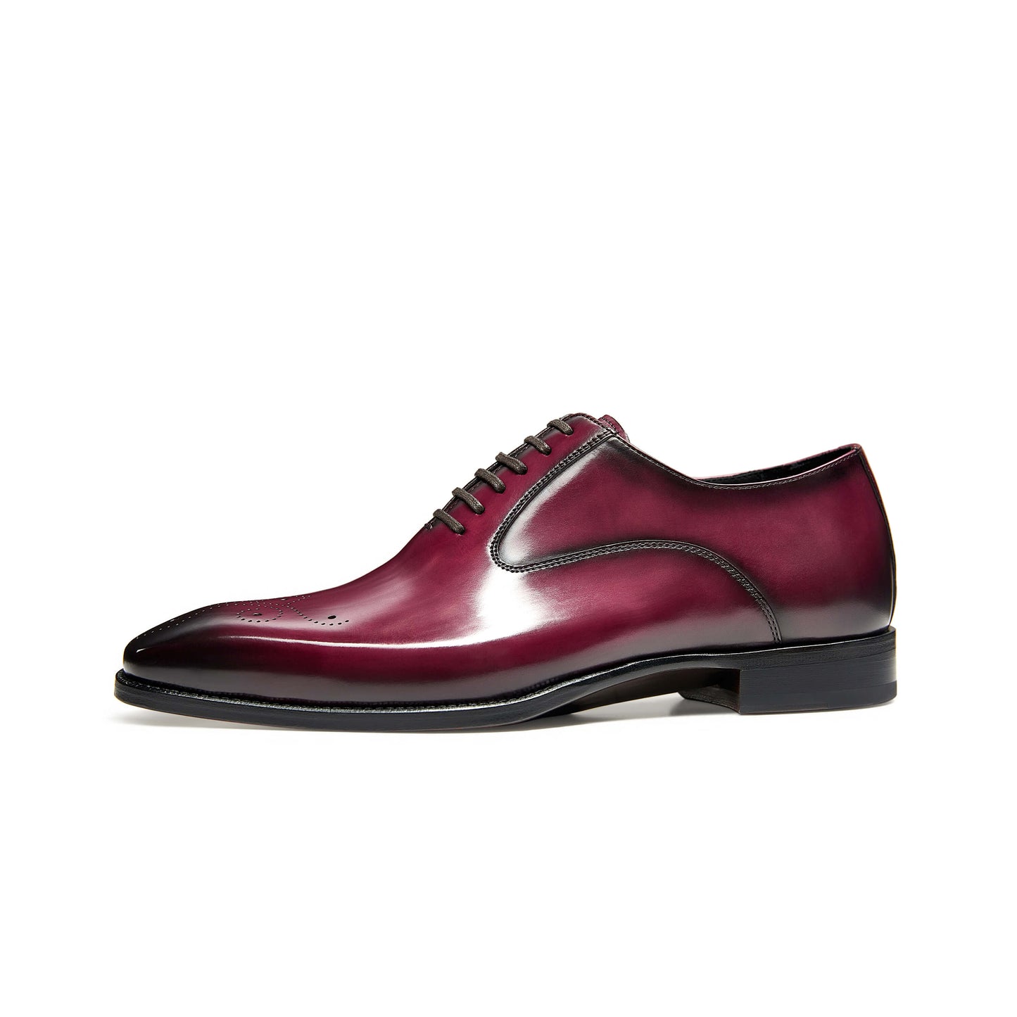 Hetschke Wingtip Formal Maroon Calf Oxfords
