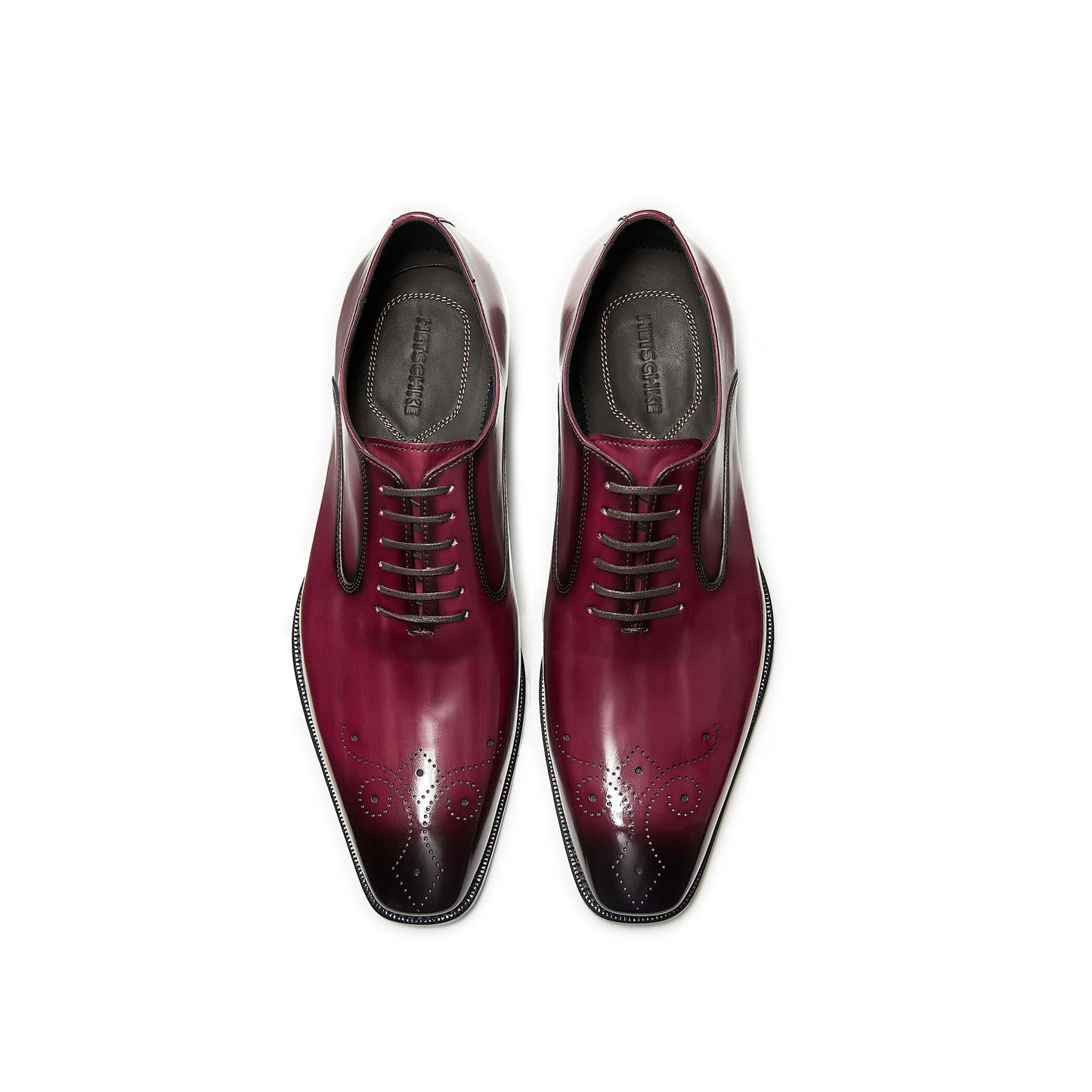 Hetschke Wingtip Formal Maroon Calf Oxfords
